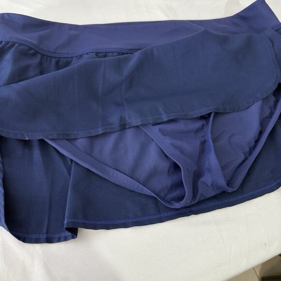 Nike Navy Blue Athletic Swim Skirt Size 2X Plus Tennis Activewear Skort - Picture 5 of 7